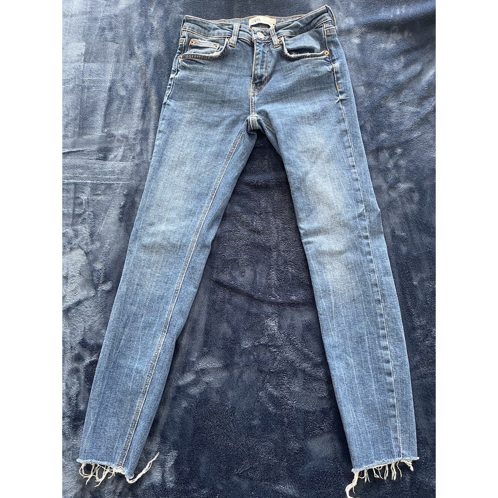 Zara‎ Women's Blue Jeans The Skinny US Size 4 EU 36 Made In Turkey Inseam 26.5"